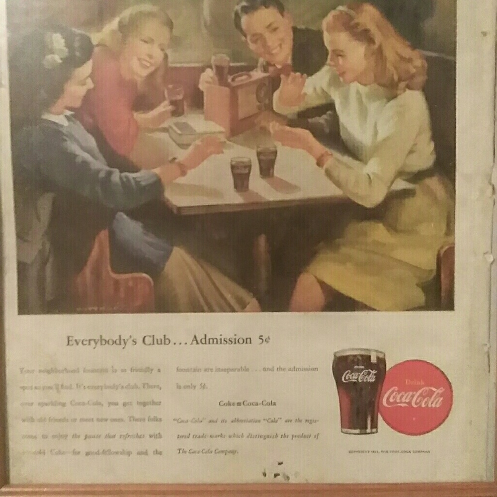 Antique coca cola ads